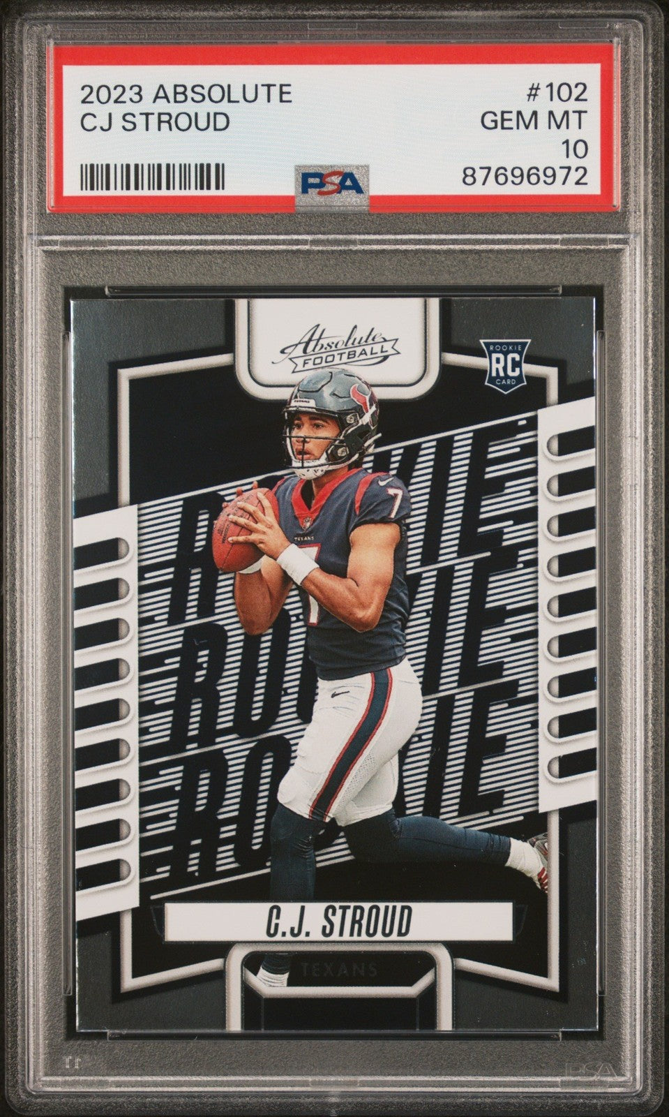 Graded 2023 Panini Absolute CJ Stroud #102 Rookie RC Card PSA 10 Gem
