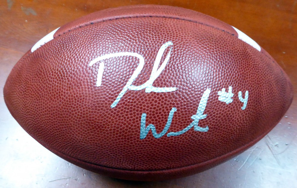Deshaun Watson Signed Official NCAA Leather Football Clemson Tigers Beckett BAS