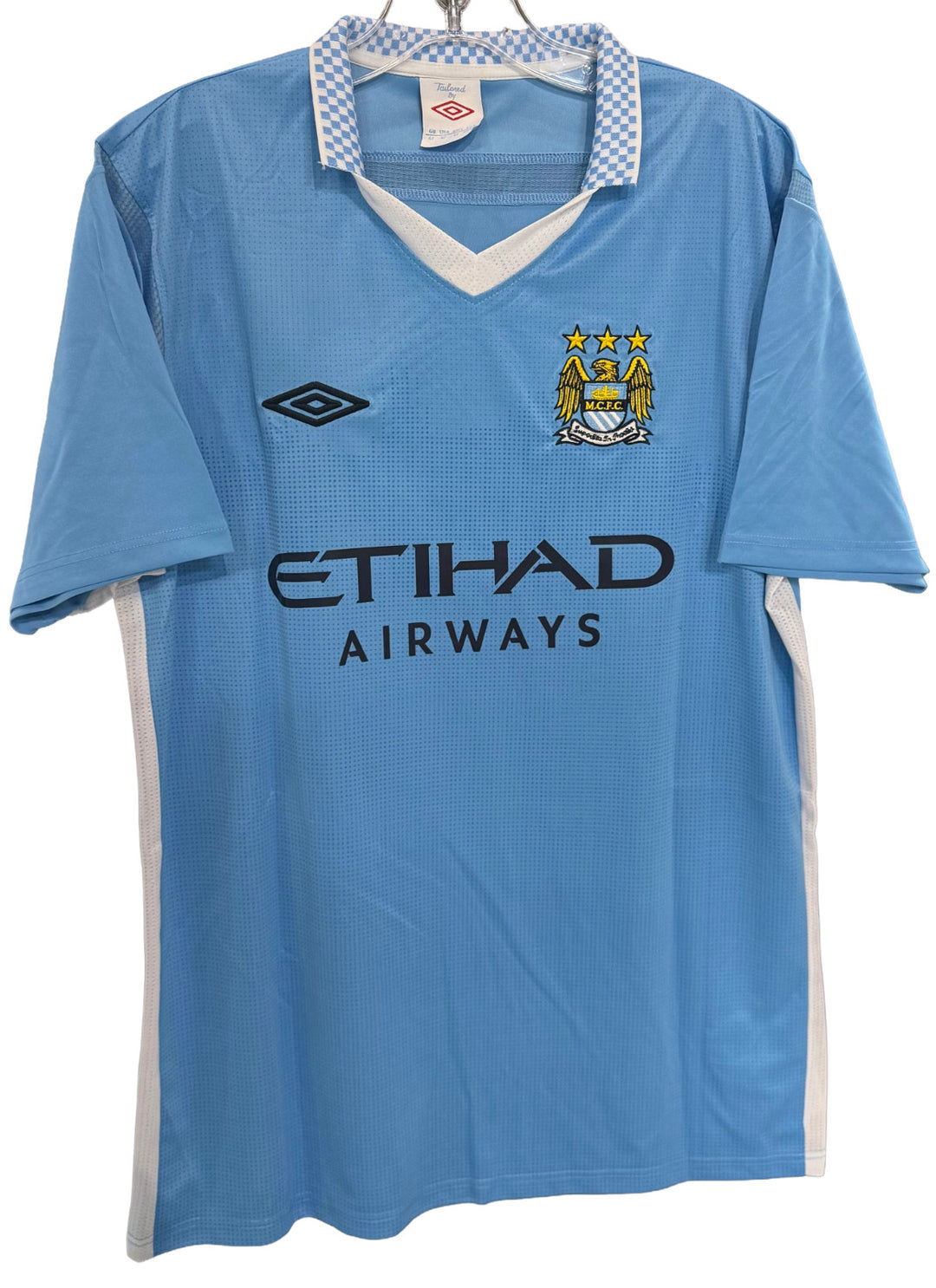 Sergio Aguero Signed Umbro Authentic Soccer Jersey Manchester City Auto BAS COA