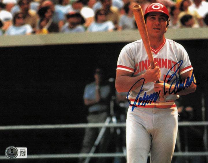 Johnny Bench Autographed 8x10 Photo Cincinnati Reds Beckett BAS QR #AE31634