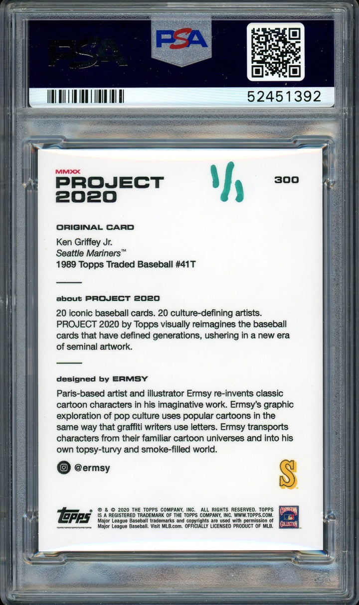 Ken Griffey Jr. Signed Topps Project 2020 Ermsy Card 300 13xAS #1/1 PSA/DNA