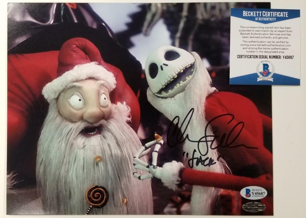 Chris Sarandon signed Jack Skellington 8x10 Photo Nightmare Before Xmas B ~ BAS