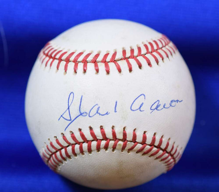 Hank Aaron Beckett BAS Autographed National League Signed Baseball
