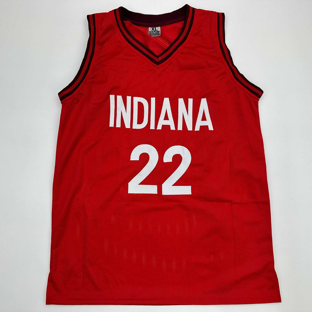 Facsimile Autographed Caitlin Clark Indiana Red Reprint Jersey Size Men's XL