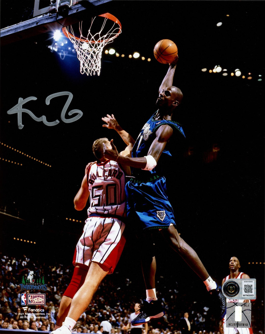 Kevin Garnett Signed 8x10 Photo Minnesota Timberwolves Beckett BAS Witness