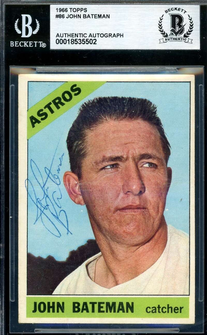 John Bateman Beckett BAS Signed 1966 Topps Autograph