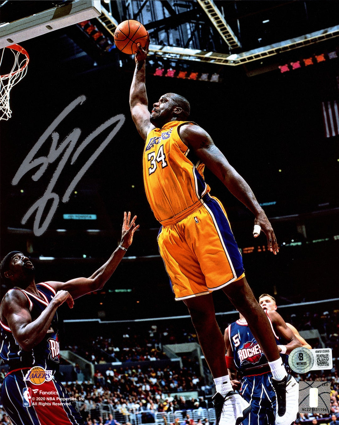 Shaquille Shaq O'Neal Signed 8x10 Photo Los Angeles Lakers Beckett Witness