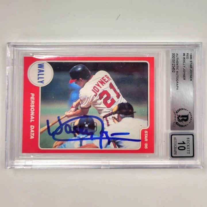 Wally Joyner autograph signed 1986 Star Red #6 RC rookie Angels BAS BGS 10 auto