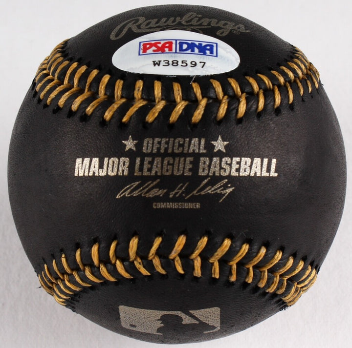 MICHAEL WACHA SIGNED BLACK LEATHER MLB BASEBALL w/ SILVER PAINT PEN PSA/DNA COA