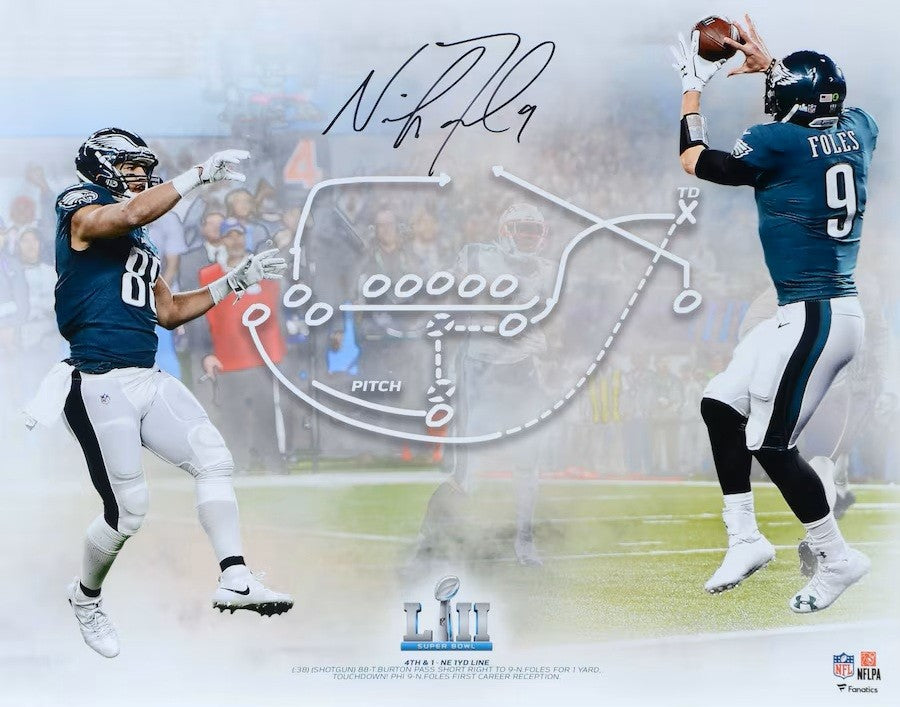 Nick Foles Signed 16x20 Philadelphia Eagles SB52 Philly Special Photo Fanatics