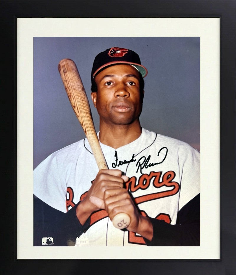 Frank Robinson signed Baltimore Orioles MLB 8x10 Photo Framed- Tuff Stuff COA