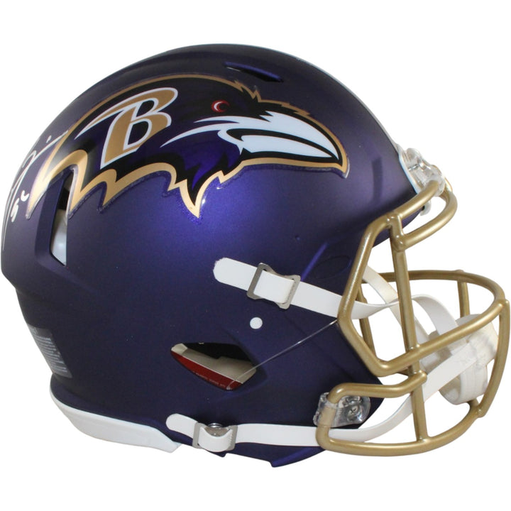 Ray Lewis Signed Baltimore Ravens Authentic 2026 ALT #1 Helmet Beckett WIT 57521