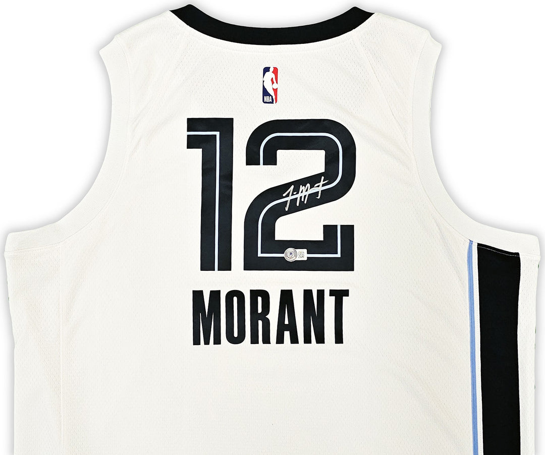 Grizzlies Ja Morant Auto White Nike Association Edt Swingman Jersey 52 Beckett
