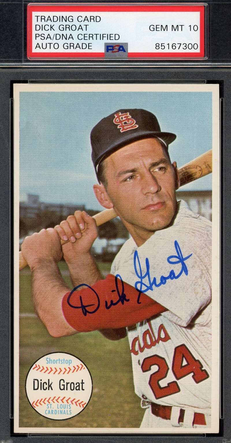 Dick Groat Gem Mint 10 PSA DNA Signed 1964 Topps Giants Autograph