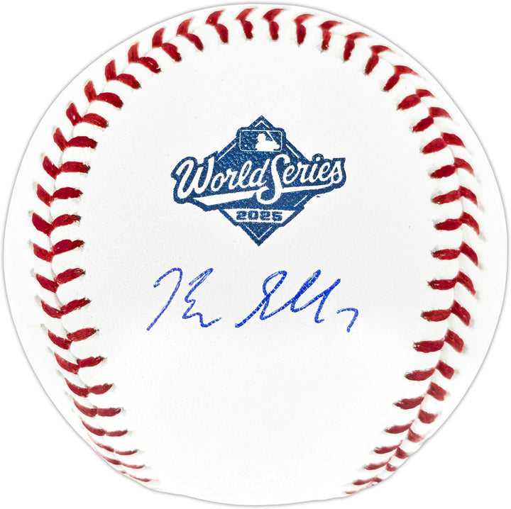 Blake Snell Signed Official 2025 WS Logo Baseball Dodgers Beckett Witness