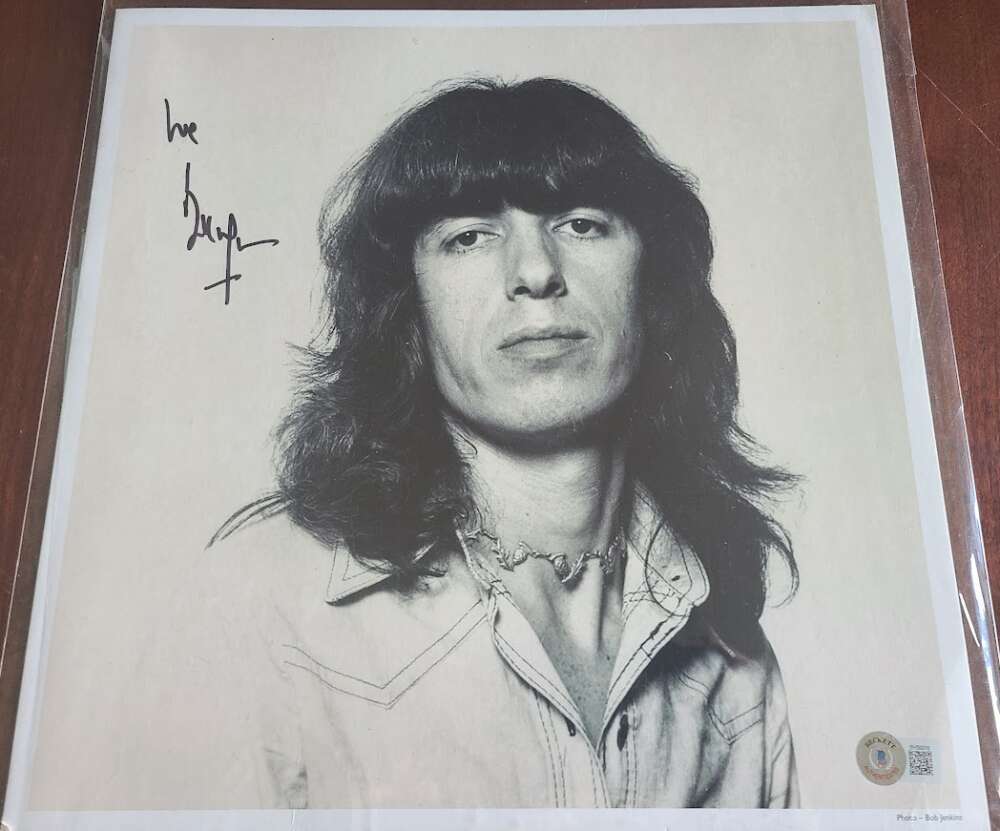 Bill Wyman Beckett BAS Signed Vinyl Insert Autograph