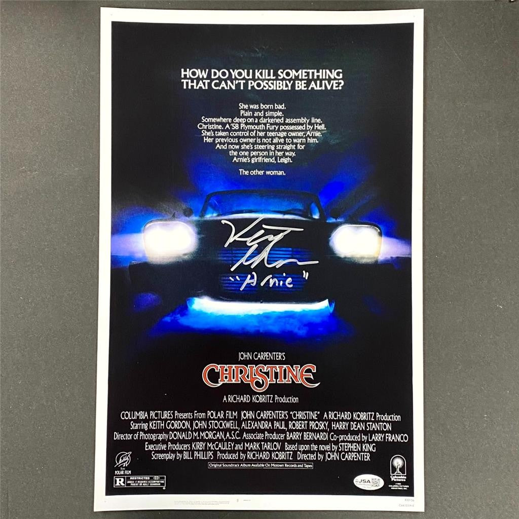Keith Gordon signed "Arnie" Christine 11x17 Movie Poster Photo autograph ~ JSA