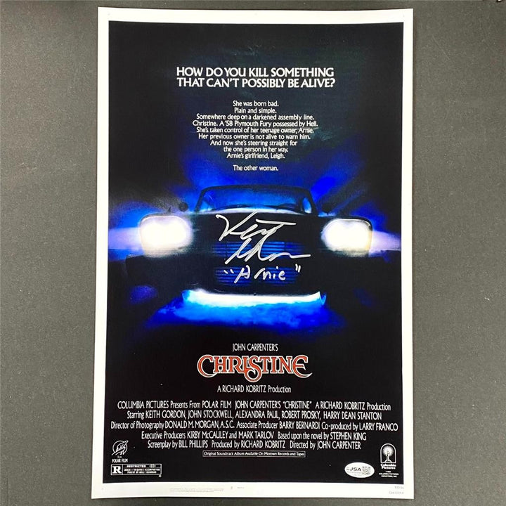 Keith Gordon signed "Arnie" Christine 11x17 Movie Poster Photo autograph ~ JSA