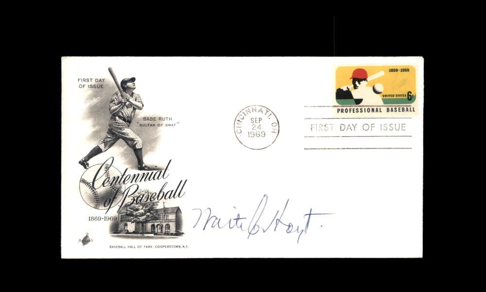 Waite Hoyt PSA DNA Signed 1969 First Day Cover Cache FDC Autograph