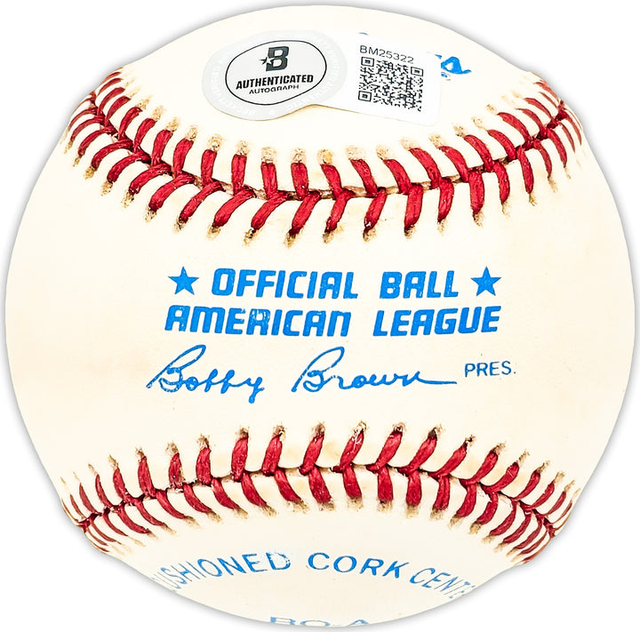 Bob Grim Autographed AL Baseball New York Yankees "ROY 1954" Beckett QR #BM25322
