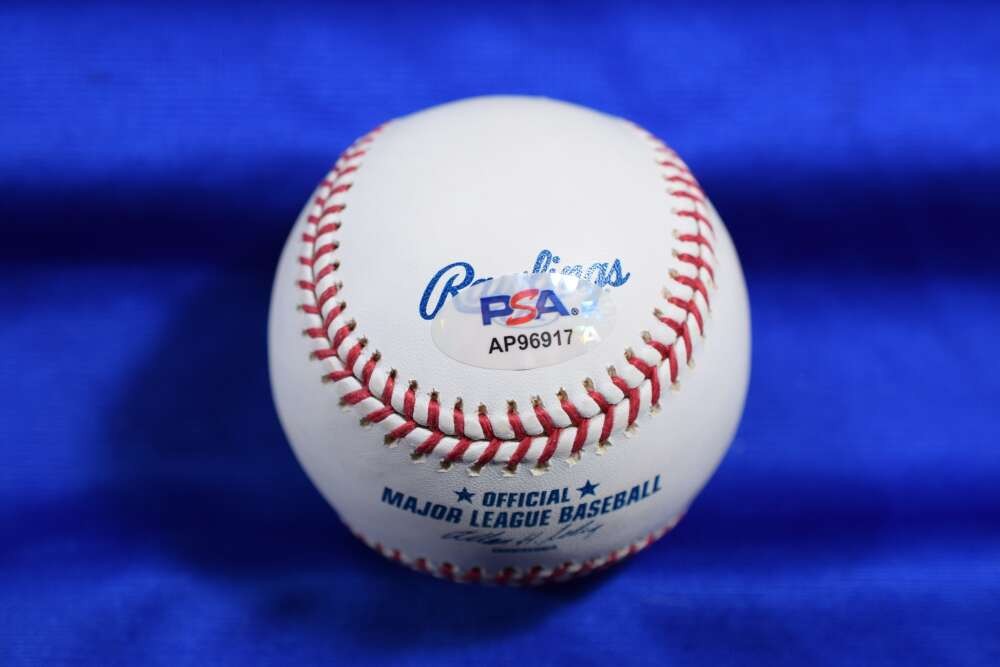 Mickey Rivers PSA DNA Autograph Major League OML Signed Baseball 77 78 WS Champs