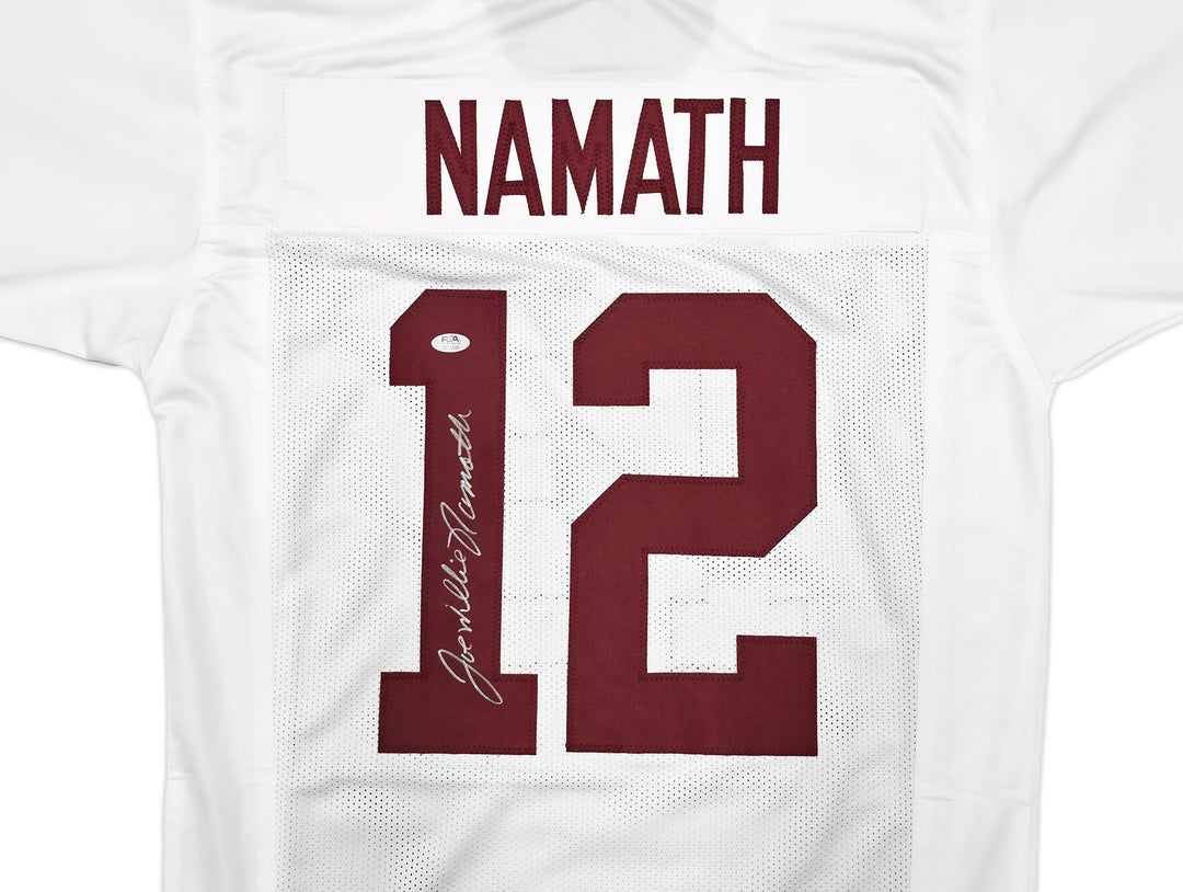 Alabama Crimson Tide Joe Namath Autographed Signed White Jersey "Willie" PSA/DNA