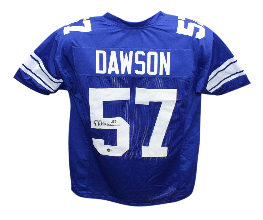 Dermontti Dawson Autographed College Style XL Blue Jersey Beckett 41015