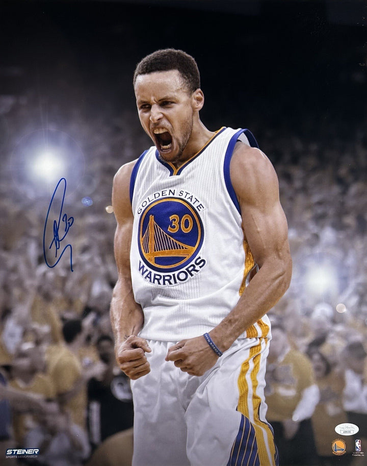 Stephen Curry Signed Framed 16x20 Steiner Photo Warriors Mint Autograph JSA COA