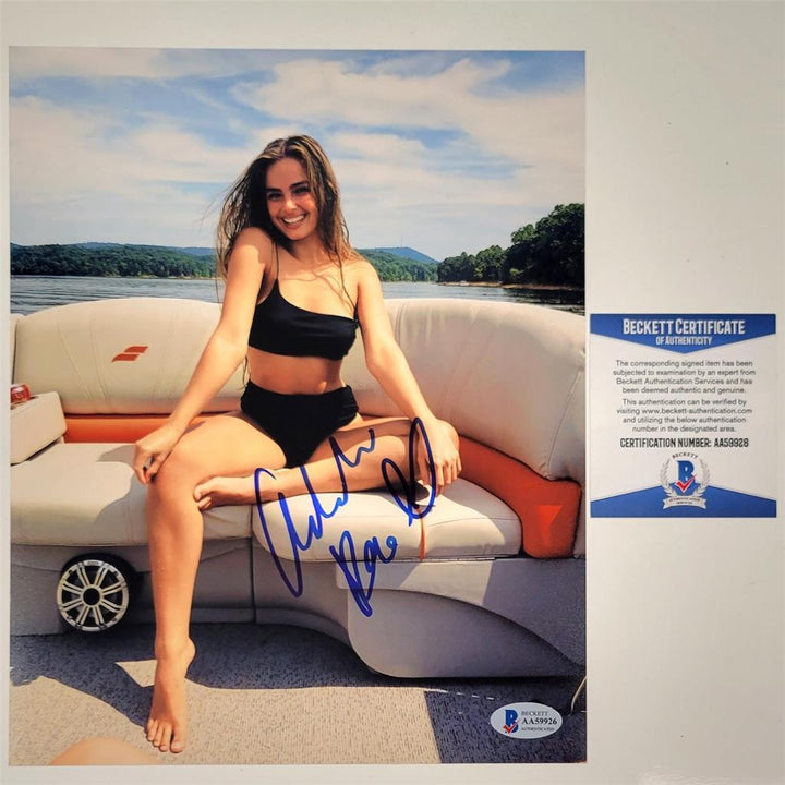 Addison Rae signed Tik Tok Star 8x10 photo Hot autograph ~ Beckett BAS COA