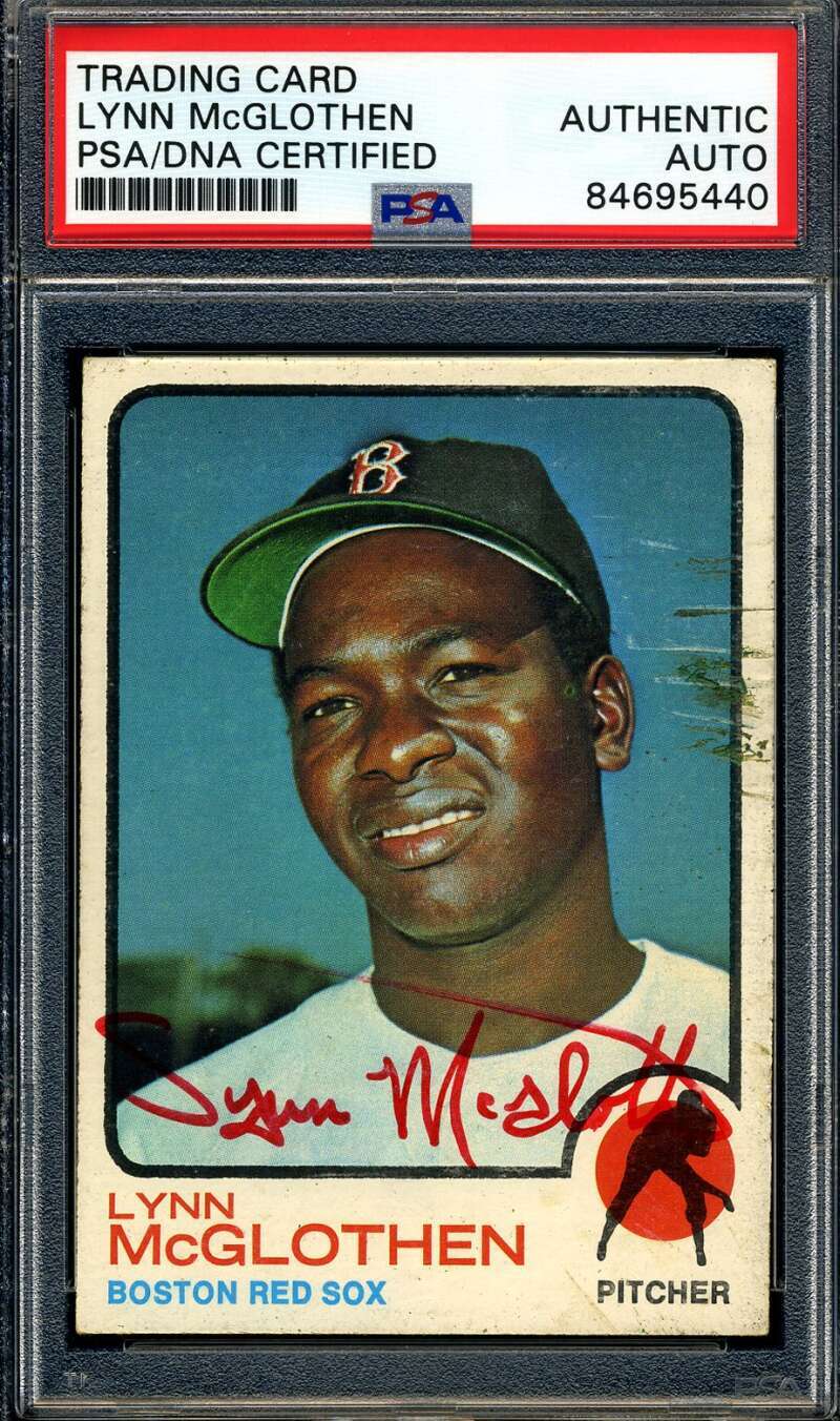 Lynn McGlothen PSA DNA Signed 1973 Topps Autograph