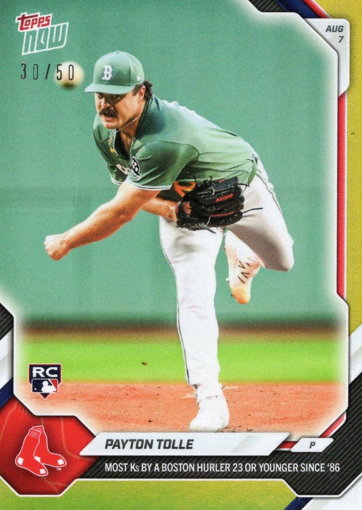 2026 Topps Now Payton Tolle #530 Gold Foil /50 Rookie RC Baseball Card