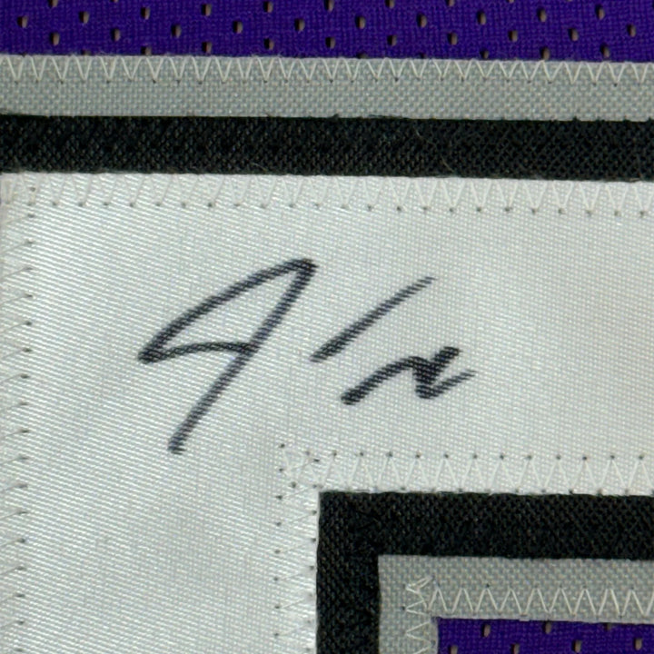 FRAMED Autographed/Signed JASON WILLIAMS 33x42 Sacramento Purple Jersey PSA COA