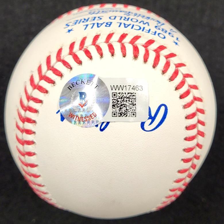 Jose Canseco signed 1989 World Series Baseball autograph ~ BAS Beckett Witness