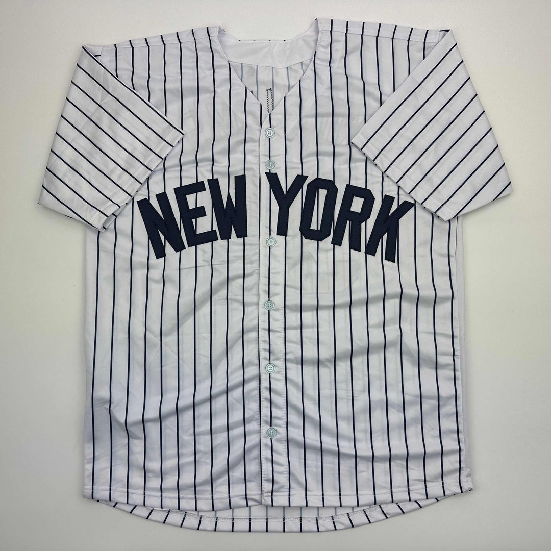 Facsimile Autographed Devin Williams New York Pinstripe Reprint Jersey Men's XL