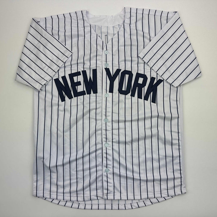 Facsimile Autographed Devin Williams New York Pinstripe Reprint Jersey Men's XL