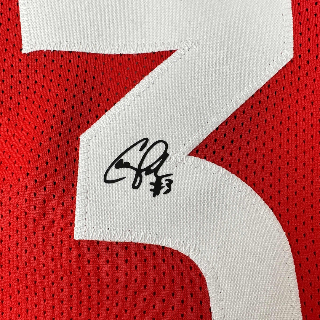 Facsimile Autographed Candace Parker Las Vegas Red Reprint Jersey Size Men's XL