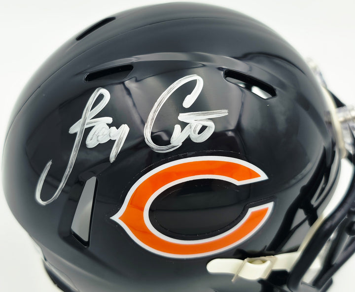 Jay Cutler Signed Chicago Bears Blue Speed Mini Helmet Beckett BAS Witness