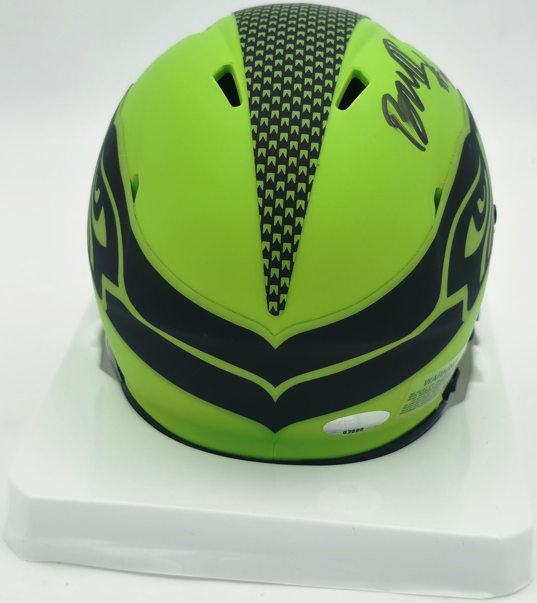 Byron Murphy II Signed Seahawks Rave Green Speed Mini Helmet (Smudged) MCS Holo