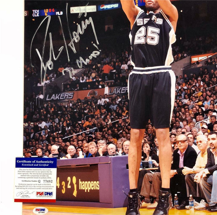 Robert Horry autograph "7x Champ" signed San Antonio Spurs 16x20 Photo PSA COA