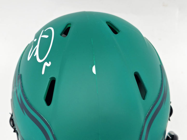 Darius Slay Jr. Signed Eagles Rave Green Speed Mini Helmet (Scuffed) JSA
