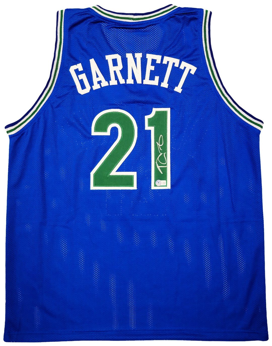 Minnesota Timberwolves Kevin Garnett Autographed Signed Blue Jersey Beckett