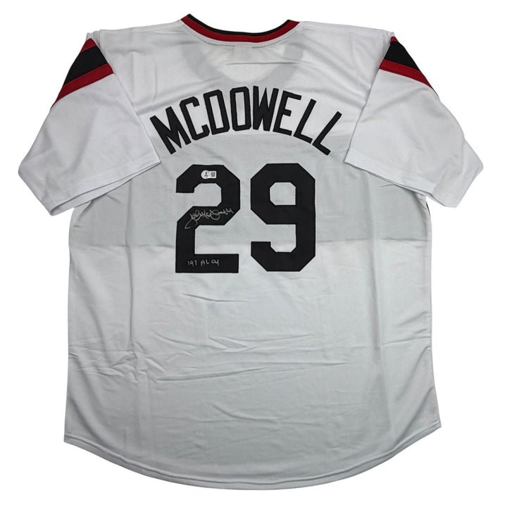 Autographed/Signed Jack McDowell Chicago White Retro Jersey Beckett BAS COA