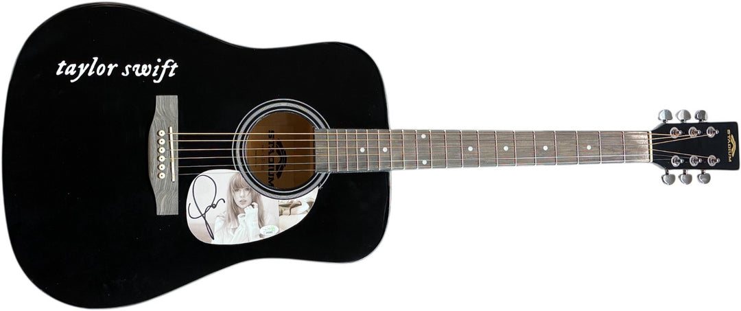 Taylor Swift Signed 2024 Tortured Poets 41 Inch FS Black Acoustic Guitar - JSA