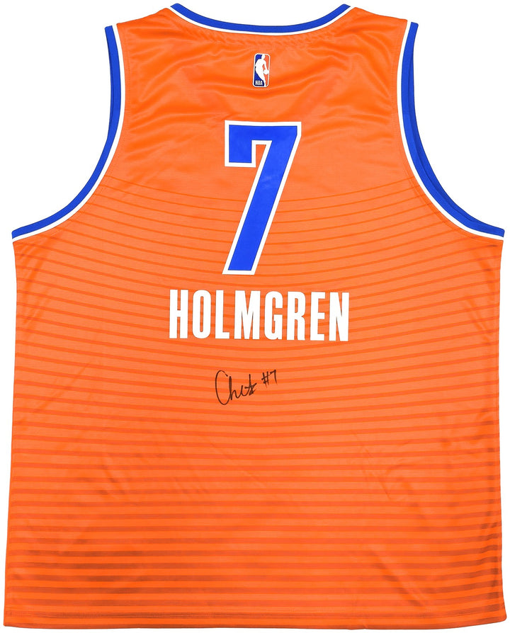 Thunder Chet Holmgren Autographed Signed Red Fanatics Jersey Size XL Beckett Wit