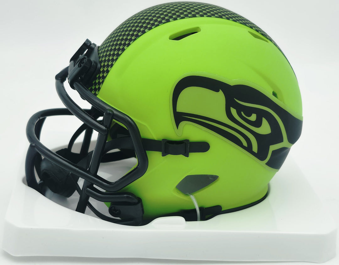 Byron Murphy II Signed Seahawks Rave Green Speed Mini Helmet (Smudged) MCS Holo