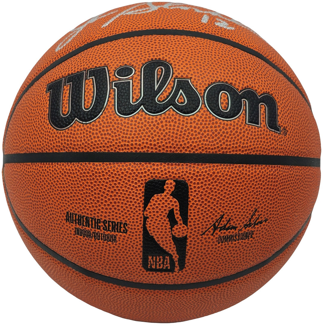 John Stockton & Karl Malone Auto Authentic Series I/O Basketball Utah Jazz BAS