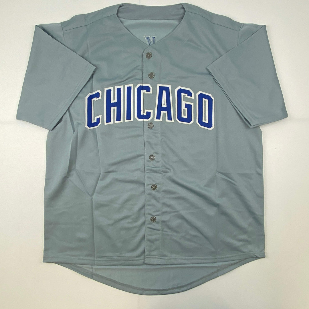 Autographed/Signed Bill Buckner Chicago Grey Baseball Jersey JSA COA Auto