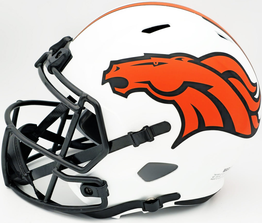 Russell Wilson Auto Broncos Lunar Eclipse White Full Size Rep Helmet Fanatics