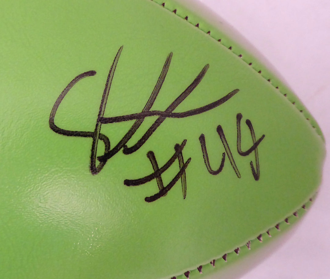 Shaquem & Shaquill Griffin Signed Seattle Seahawks Green Logo Football MCS Holo