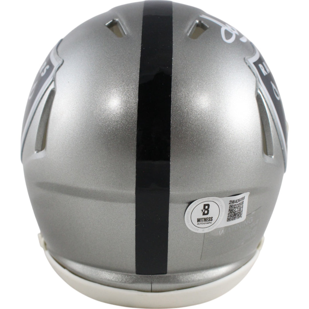Howie Long Autographed/Signed Las Vegas Raiders Flash Mini Helmet Beckett 49658